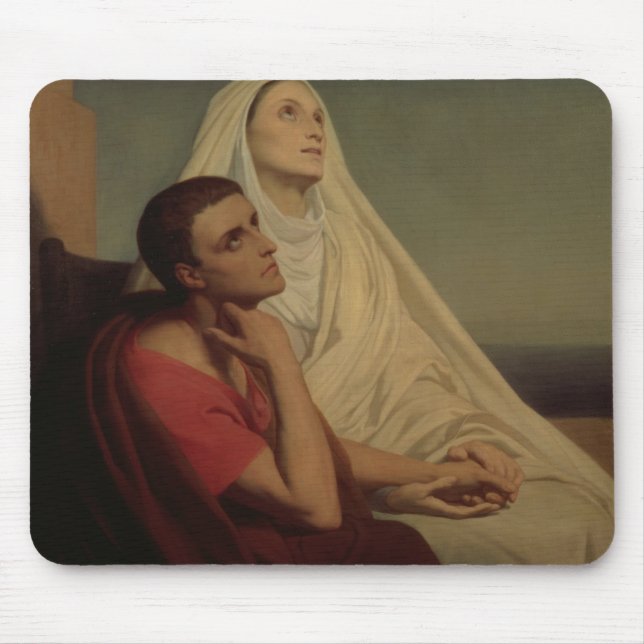 St Augustine und sein Mutter St. Monica, 1855 Mousepad (Vorne)