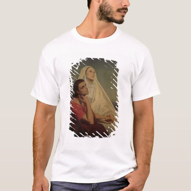 St Augustine und sein Mutter St. Monica, 1855 T-Shirt (Vorderseite)