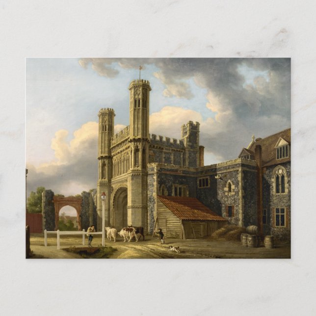 St. Augustine's Gate Canterbury England Postkarte (Vorderseite)