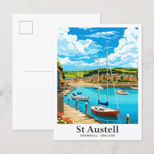 St Austell Cornwall England Reisevorführung Postkarte