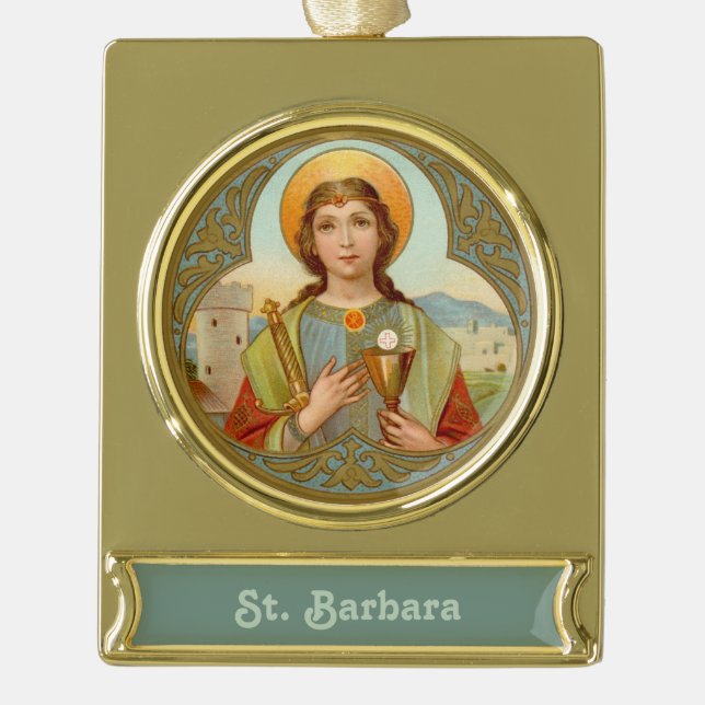St. Barbara (BK 001) Banner-Ornament Gold (Vorderseite)