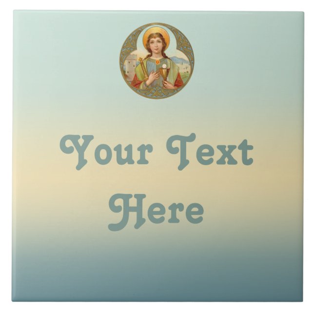 St. Barbara (BK 001) Keramik Tile 3 Fliese (Vorderseite)