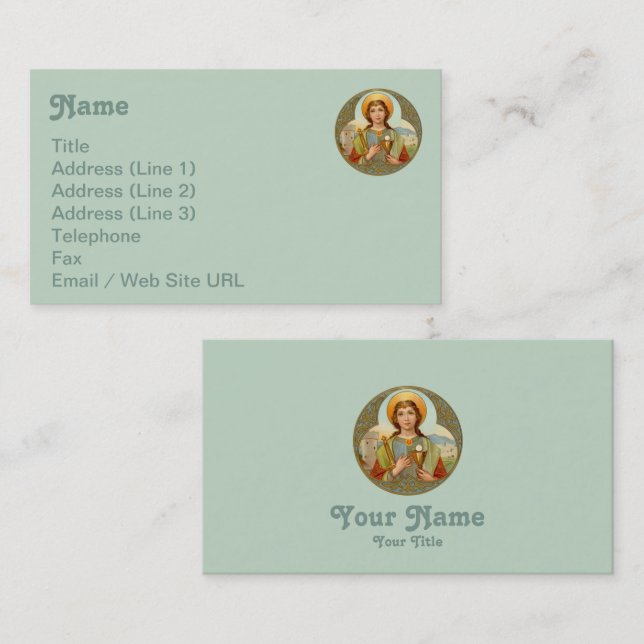 St. Barbara (BK 001) Visitenkarte (Vorne/Hinten)