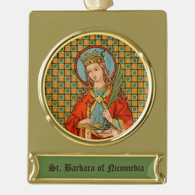 St. Barbara (JP 01) Banner-Ornament Gold (Vorderseite)