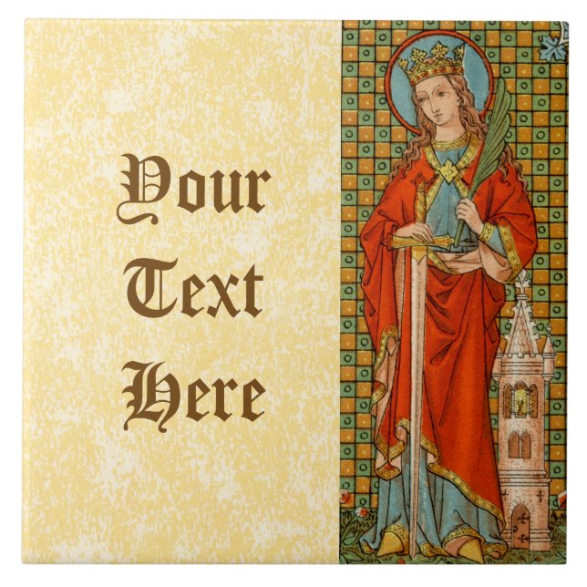 St. Barbara (JP 01) Keramikfliese 2 (Vorderseite)