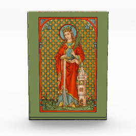 St. Barbara (JP 01) Vertikales Papergewicht oder Fotoblock