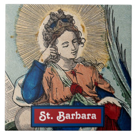 St. Barbara (M 007) Keramik Tile 1 Fliese