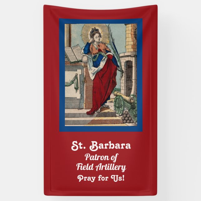 St. Barbara mit Artillerie (M 007) Banner 2 (Vertikal)