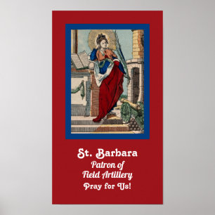 St. Barbara mit Artillerie (M 007) Poster