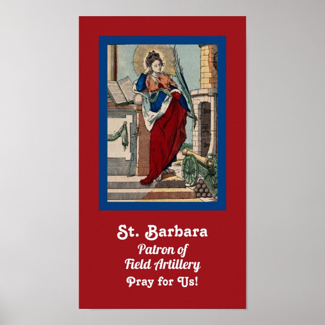 St. Barbara mit Artillerie (M 007) Poster (Vorne)