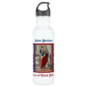 St. Barbara mit Artillerie (M 07) Red White & Blue Edelstahlflasche