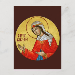 St. Barbara Prayer Card Postkarte
