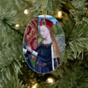 St. Barbara von Nicomedia (Detail; M 070) Keramik Ornament