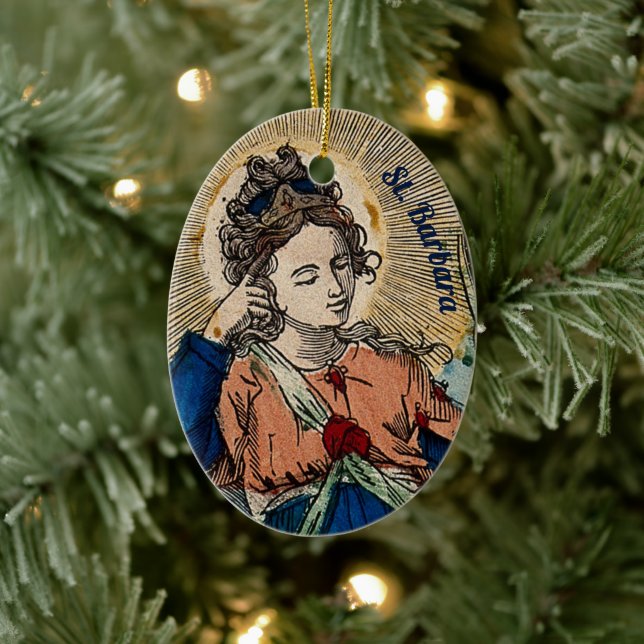 St. Barbara von Nicomedia (M 007) Keramik Ornament (Baum)