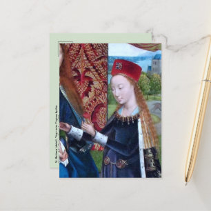 St. Barbara von Nikomedien (Detail; M 070) Postkarte