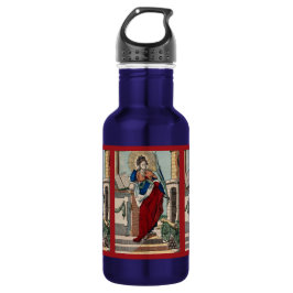 St. Barbara with Artillery (M 007) Blue Edelstahlflasche