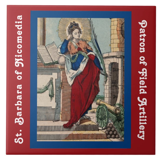 St. Barbara with Artillery (M 007) Tile 2 Fliese (Vorderseite)