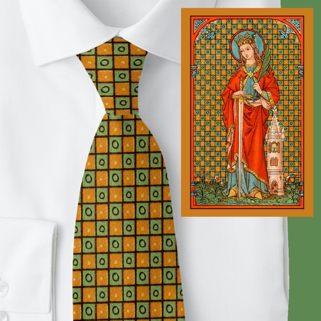 St Barbara's Squares (JP01) Neck Tie (Green Back) Krawatte (Von Creator hochgeladen)