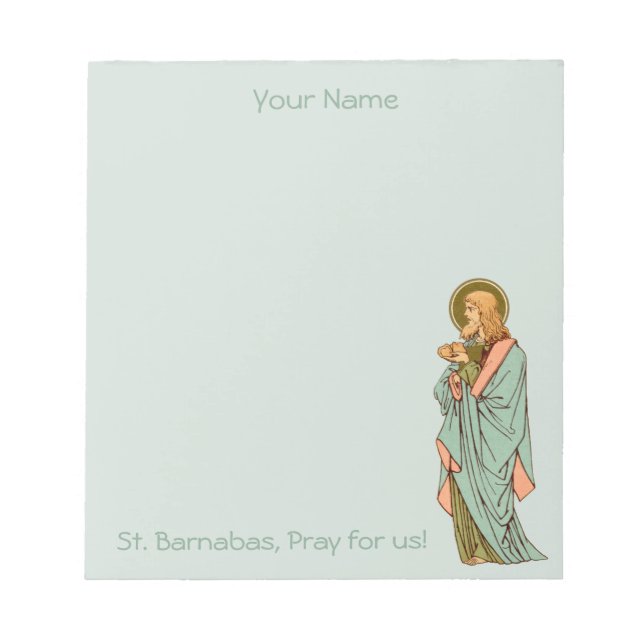 St. Barnabas der Apostel (RLS 02) 5,5"x6" Notizblock (Vorderseite)