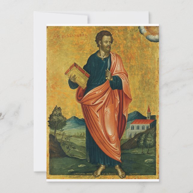 St. Bartholomäw, das orthodoxe Apostelsymbol Dankeskarte (Vorderseite)