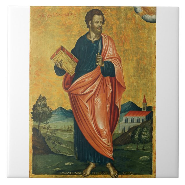 St. Bartholomäw, das orthodoxe Apostelsymbol Fliese (Vorderseite)
