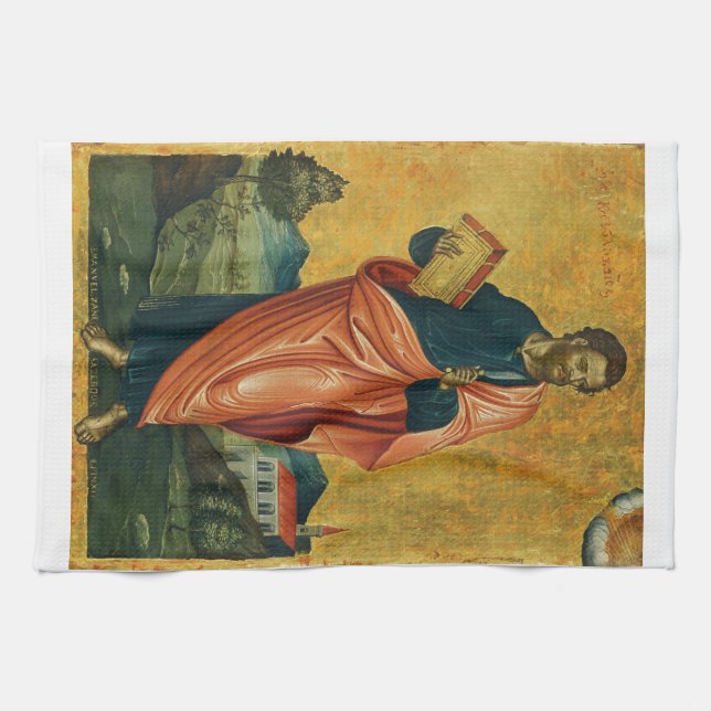 St. Bartholomäw, das orthodoxe Apostelsymbol Geschirrtuch (Horizontal)