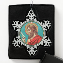 St. Bartholomew der Apostel (JMAS 03) Schneeflocken Zinn-Ornament