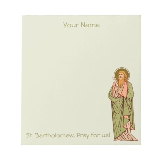 St. Bartholomew der Apostel (RLS 03) 5,5"x6" Notizblock (Vorderseite)