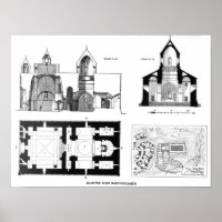 St. Bartholomew Kloster Boden und Kreuzplan