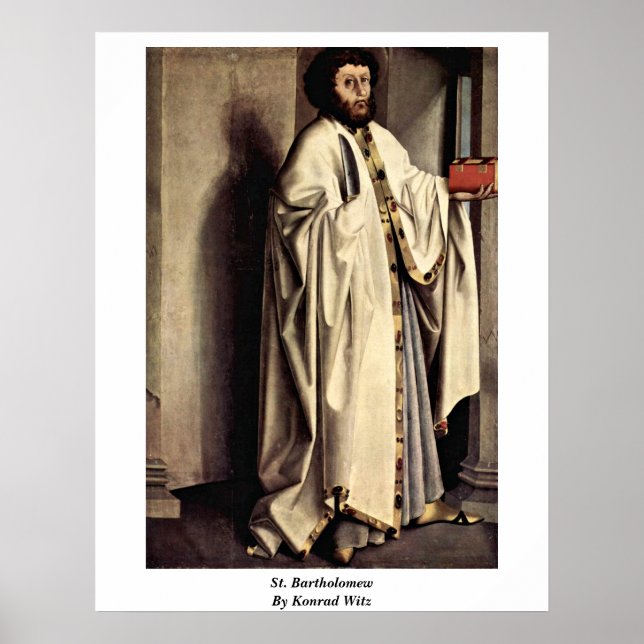 St. Bartholomew von Konrad Witz Poster (Vorne)