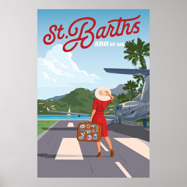 St Barths Tarmac Poster (Vorne)