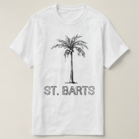 St. Barts Kokospalme Schwarz-Weiß-Design