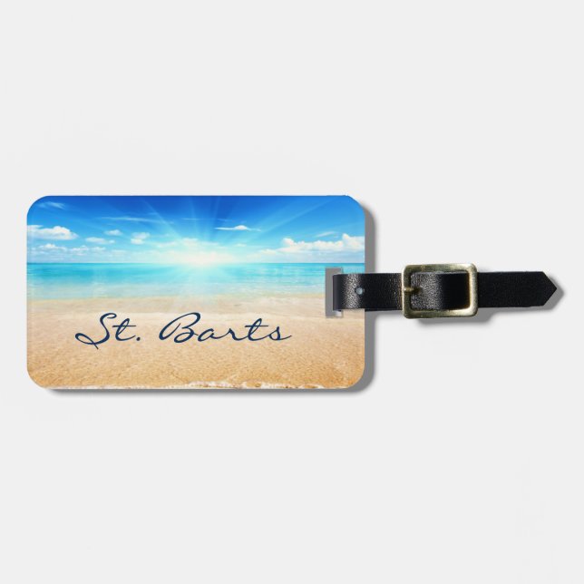 St. Barts Sonnenaufgang Gepäckanhänger (Vorderseite horizontal)