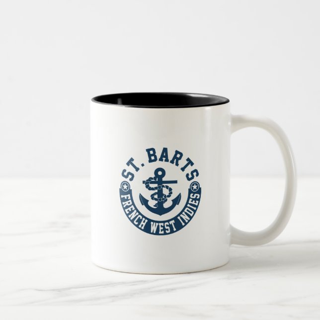 St- BartsFranzösische Antillen Zweifarbige Tasse (Rechts)