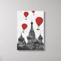 St. Basil Kathedrale und Rote Heißluftballons