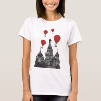 St. Basil Kathedrale und Rote Heißluftballons