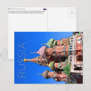 St. Basilius-Kathedrale, Moskau, Russland Reise Postkarte