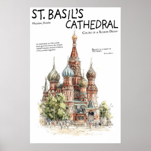 St. Basilius-Kathedrale Poster Moskau Russland