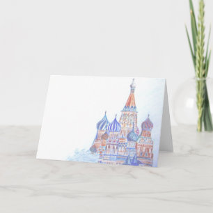 St. Basils Kathedrale Blank Card (horizontal) Karte