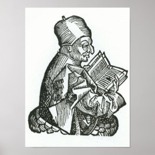 St. Bede from 'Liber Chronicarum' Poster