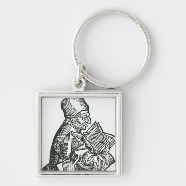 St. Bede von 'Liber Chronicarum Schlüsselanhänger (Vorne)