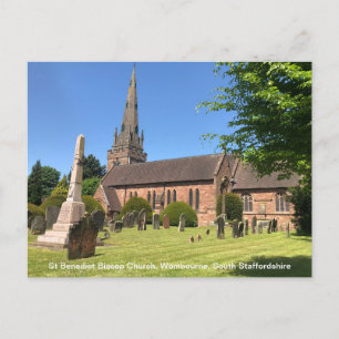 St Benedict Biscop Kirche Wombourne Staffordshire Feiertagspostkarte