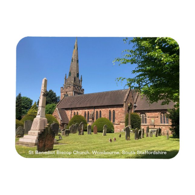 St Benedict Biscop Kirche Wombourne Staffordshire Magnet (Horizontal)