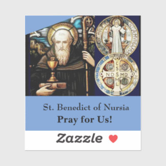 St Benedict Custom-Cut Vinyl Sticker