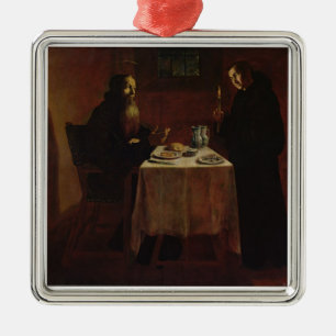 St. Benedict, der St. Maur segnet Silbernes Ornament