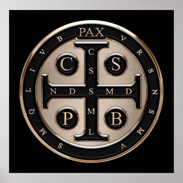 St. Benedict-Medaille Poster (Vorne)