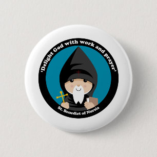 St. Benedict von Nursia Button
