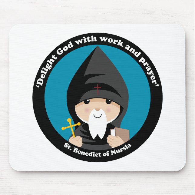 St. Benedict von Nursia Mousepad (Vorne)