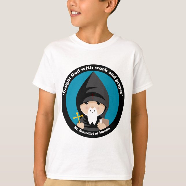 St. Benedict von Nursia T-Shirt (Vorderseite)