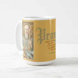 St. Benedikt (JM 07; Stil 1; Zitat zum Gebet) Kaffeetasse